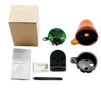 Luz de Advertencia Intermitente LED Universal a Prueba de Agua, 12-265V AC/DC, con Zumbador, para Puerta de Garaje, Lámpara de Alarma