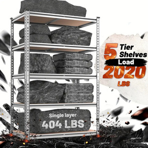 Five Tier Garage Shelf 72 In H Steel Adjustable Heavy Duty Storage Rack For Tools And Equipment - Product Image 3