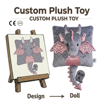 Coussins en peluche personnalisés OEM, fabricant de coussins en peluche 3D Dragon sur mesure, jouet en peluche personnalisé, poupée en peluche, animal en peluche pour cadeau en gros