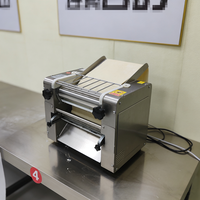 Machine à pâtes commerciale - Machine à nouilles électrique robuste avec lames, épaisseur de pâte réglable, en acier inoxydable pour la maison et les restaurants