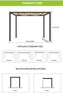 Pare-soleil manuel anti-pluie en tissu Sunbrella Pergola couverte de PC Gazebo et pavillon pour la construction de jardin