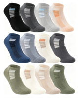 Chaussettes de sport en coton tricotées sur mesure ODM pour hommes, multicolores, 12 paires, taille 43-46, vente en gros