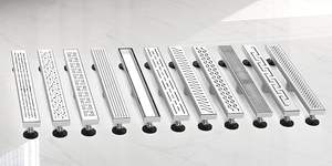 חם מוכר אריח חרקים הוכחה ארוכה ליניארי רצפה קווית אנטי ריח מלבני נירוסטה מקלחת ניקוז מקלחת ניקוז - Product Image 6