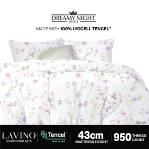 Lavino เซตผ้าคลุมเตียงขนาดคิงไซส์5ชิ้นแบบพรีเมียม | 950TC สำหรับเตียงไลโอเซลล์พร้อมกระเป๋าลึก43ซม. | นุ่มและเป็นมิตรกับสิ่งแวดล้อม - Product Image 5