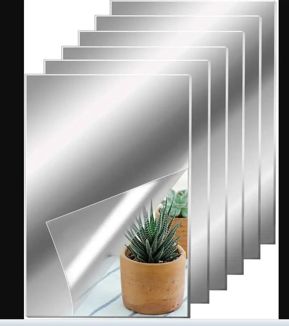 Factory Custom Rectangle Shapes 3D Acrylic Wall Decoration Mirror Sticker With Self Adhesive