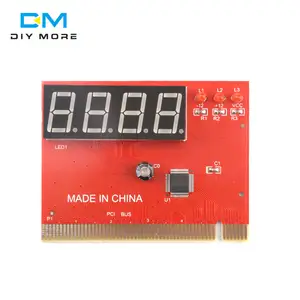 4 Kỹ Thuật Số Card PCI PC Analyzer Chẩn Đoán Bo Mạch Chủ Bài Kiểm Tra Red LED Bo Mạch Chủ Tester