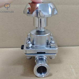 Válvulas de Diafragma Sanitarias Higiénicas OEM DN20 de Triple Abrazadera Recta para Control Manual de Agua en Sistemas Farmacéuticos - Product Image 3