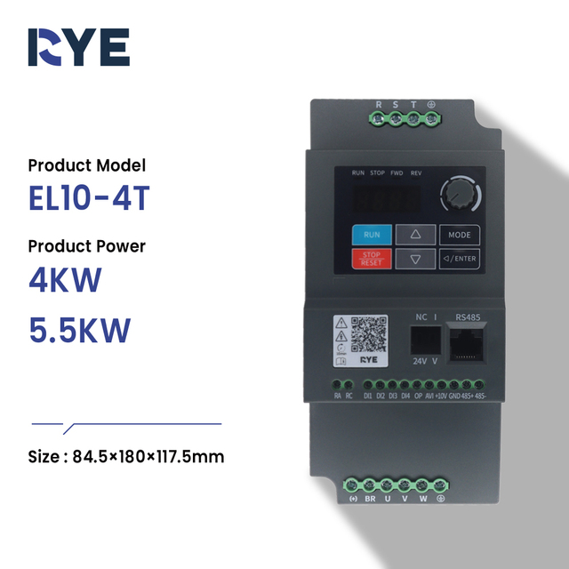 RYE EL10 Series Low Voltage AC Drive 4KW 5.5KW Variable Frequency Driver 3Phase Converter Inverter Pump VFD