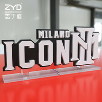 Haute transparence cristal clair acrylique lettres verre comme apparence pour les présentoirs de détail de luxe Showroom décor et centres de spa