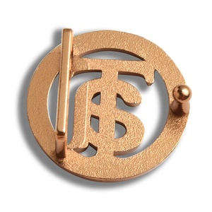 Boucle de ceinture ronde en alliage de cuivre, acier et fer, style ancien, 35 mm, avec logo personnalisé, couleur laiton - Product Image 5