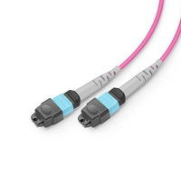 Cable de Conexión MMC de 16 Fibras OM4 Plenum OFNP MMC-16 APC Hembra a 2 X MTP-8 UPC Hembra