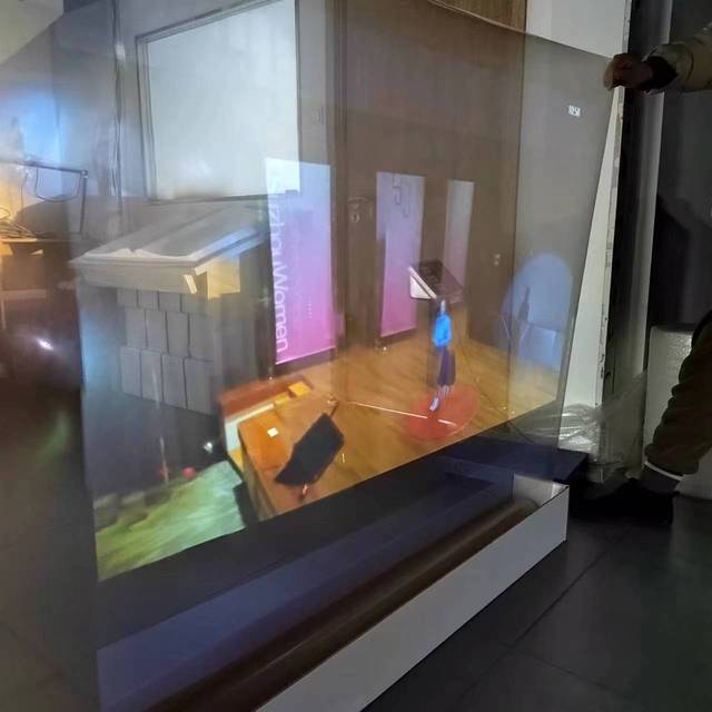 Transparent Rear Projector Film, 3D Window Glass Rear Projector Film/ Self Adhesive Clear Holographic