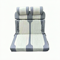 Siège banquette universel réversible en cuir microfibre pour fourgonnette 2 places, lit pliable double face, pièces de modification pour voiture et camping-car