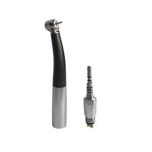 Peralatan gigi serat optik semprotan empat cara tombol tekan kopling cepat keramik bantalan Handpiece kecepatan tinggi bor dokter gigi - Product Image 6