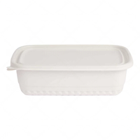 Boîte à lunch jetable empilable de 750 ml et 1000 ml, compatible micro-ondes, en MFPP, conteneur en plastique, boîte à emporter, boîte bento avec couvercle transparent