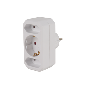 Ce Đồng 10A 3Way 1 3 EU adapter cắm trắng Tường mở rộng ổ cắm điện cho Thổ Nhĩ Kỳ Bồ Đào Nha Đức Nga - Product Image 6