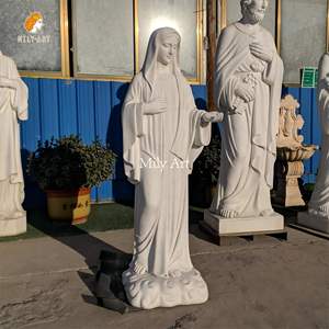 Cuộc sống kích thước bằng đá cẩm thạch trắng nữ tu bức tượng đá Nhà thờ tượng để bán - Product Image 6