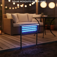Lampe anti-moustiques solaire d'extérieur |   Piège à moustiques électrique étanche anti-choc, portée 300m, portable pour jardin