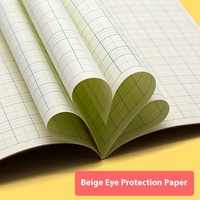 Cahier d'exercices de grammaire et d'orthographe Pinyin Tian Zi Ge A5 à couverture rigide pour les élèves du primaire (Mathématiques et Anglais)