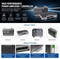 Amplificateur de voiture 12 canaux classe D, boîtier en aluminium, dissipateur thermique, puissance maximale 480W, 20Hz-20kHz, 9-16V DC