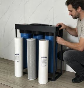 Système de traitement d'eau sans réservoir auto-nettoyant BING BLUE de 20 pouces pour usage domestique, commercial et extérieur, couverture complète de la maison PPF+UDF+CTO - Product Image 1