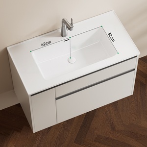 Multi functional Japanese style drawer <b>basket</b> integrated basin bathroom cabinet <b>for</b> <b>storage</b> - Product Image 3