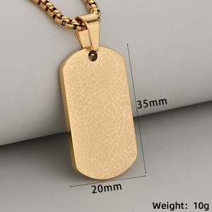 Bijoux personnalisés vente en gros de <span class=keywords><strong>collier</strong></span> <span class=keywords><strong>militaire</strong></span> DogTag pour hommes en acier inoxydable haut motif armée étiquettes pendentif chaîne hommes bijoux cadeau - Product Image 2