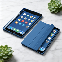 Étui pour iPad en cuir triple pliage en TPU souple avec emplacement pour stylet, couverture avec fonction veille/réveil automatique pour iPad Air 6 et iPad Pro 2024 11/13 pouces