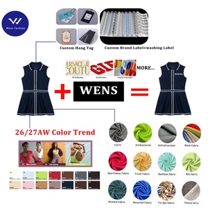 Manufacturer <b>Custom</b> Embroidery Logo Women's Breathable Knitted Slanted Shoulder <b>Dress</b> Tennis Pickleball Golf Wear Tennis <b>Dress</b> - Product Image 2