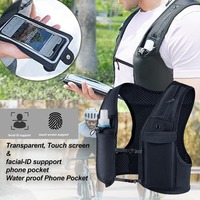 Chaleco de Hidratación Ligero y Transpirable de 500 ml con Botella Flexible, Reflectante, de Neopreno para Hombres y Mujeres, para Senderismo y Trail Running, de Poliéster