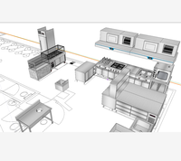 Équipement de cuisine complet Équipement de restaurant en acier inoxydable Liste d'équipement