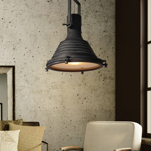Vintage Loft Warehouse Industrial Style Einzel kopf Eisen Kunst Pendel leuchte Topf deckel Lampen schirm Beleuchtung Kronleuchter Pendel leuchten - Product Image 3