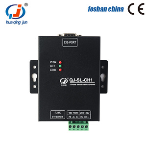 Huaqingjun Serveur Série RS485 <span class=keywords><strong>232</strong></span> vers Ethernet 1 Canal UDP DNS HTTP MQTT Modbus RTU vers Modbus TCP Convertisseur Série pour IoT - Product Image 1