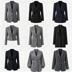 Set Due Pezzi S-L Personalizzabile all'Ingrosso, Giacca Blazer e Gilet in Stile Francese per Abbigliamento Femminile - Product Image 5