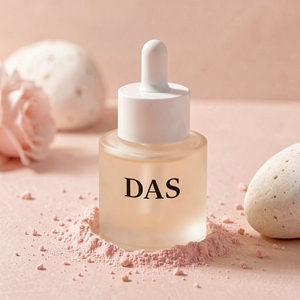 Botella de vidrio esmerilado mate cilíndrica vacía de 1 oz (15ml, 20ml, 30ml, 50ml, 60ml) con <span class=keywords><strong>hombro</strong></span> plano y cuentagotas para cosméticos y aceites esenciales - Product Image 1