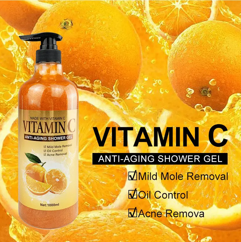 Оптовая продажа, натуральный органический на заказ витамин С, веганский Осветляющий отбеливающий гель для ванны с различными запахами