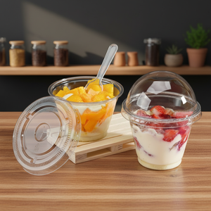 Vasos Desechables Transparentes con Logotipo Personalizado, Vasos de Plástico PLA PET para Bebidas de 5oz, 7oz, 8oz, 9oz y 12oz, Vasos para Helado con Tapa, ODM, OEM, Vasos de Plástico de Marca - Product Image 3