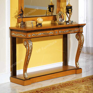 <span class=keywords><strong>Console</strong></span> vintage de luxe en bois <span class=keywords><strong>massif</strong></span> sculpté Consoles d'entrée de style classique faites à la main avec miroir pour le salon - Product Image 6