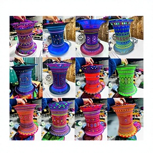 Vietnamese Beautiful Brocade Lantern Eye-Catching Mix Color Vibrant Vintage Style Bohemian Brocade Lantern Hot <b>Sale</b> <b>Christmas</b> - Product Image 2