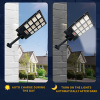 Lampe solaire de rue tout-en-un, contrôle intelligent par télécommande et capteur de mouvement, garantie de 2 ans pour jardin/allée