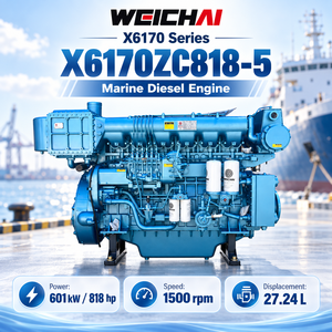 Moteur de propulsion marine X6170ZC818-5 601 kW 818 CV 1500 tr/min, 6 cylindres, refroidissement par eau, diesel, pour bateau de pêche, <span class=keywords><strong>remorqueur</strong></span> - Product Image 1