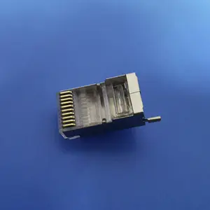 XL-604 nichelato guscio di ferro 10P10C 10 pin Scudo FTP RJ45 Modulare Connettore Spina Con filo di Terra