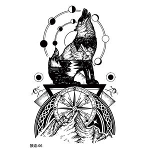 Tatuajes Temporales Semipermanentes <span class=keywords><strong>de</strong></span> <span class=keywords><strong>Lobo</strong></span> y Zorro, Personalizados y al por Mayor, Adhesivos <span class=keywords><strong>de</strong></span> <span class=keywords><strong>Tatuaje</strong></span> Corporal <span class=keywords><strong>de</strong></span> Hierbas <span class=keywords><strong>de</strong></span> <span class=keywords><strong>Lobo</strong></span> para Hombres - Product Image 5
