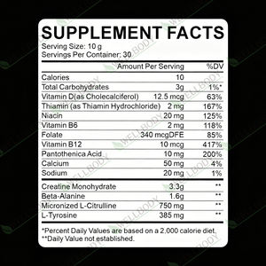 WELLBODY OEM/ODM Integratore Pre-Allenamento in Polvere Etichetta Privata Creatina Monoidrato Naturale Pura <span class=keywords><strong>BCAA</strong></span> per Crescita Muscolare ed Energia 10g Per - Product Image 6