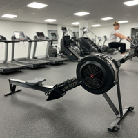 Máquina de Remo Comercial con Resistencia al Viento, Equipo de Entrenamiento Cardiovascular para Gimnasio, para Entrenamiento HYROX