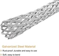 Poignée de traction de câble de galvanisation à tête unique 15-20mm couverture de filet en acier lisse pour fils et câbles