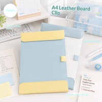 Porte-documents magnétique en cuir PU A4 personnalisé avec logo OEM, vente en gros, organiseur de documents avec clip