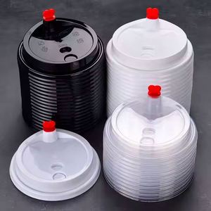 Couvercles de gobelets en plastique PP transparents, noirs, blancs, rouges, en forme de cœur, de 90 mm, 95 mm, 98 mm, avec couvercle pour paille, usage industriel, anti-fuite, qualité alimentaire, pour café - Product Image 4