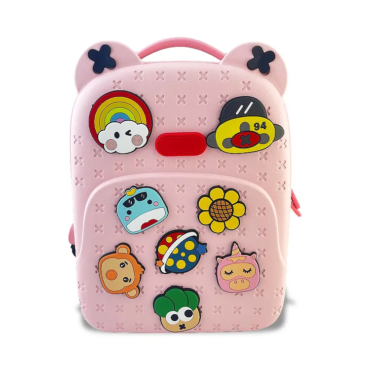 Factory Price Cartoon DIY Printing EVA Waterproof Children Backpack Fashion School Bags For Young Girls