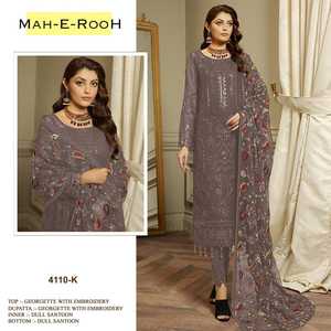 Venta al por mayor Suppler de Georgette Salwar Kameez con bordado trabajo traje paquistaní para mujeres colección de lujo - Product Image 5